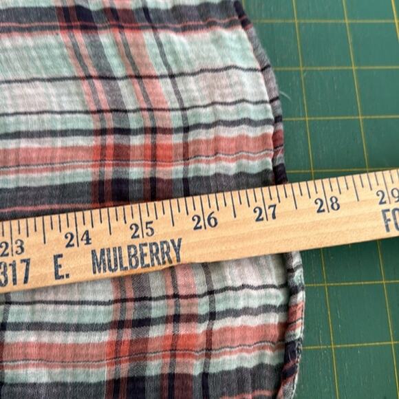 RAILS Plaid Long Sleeved Women's Button Font Top Pockets sz Large Cotton FLAW - Picture 6 of 6